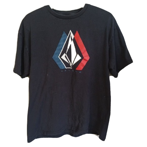 Volcom Other - Volcom Black Short Sleeve Graphic Tee Logo Shirt Men's Large Imperfect
